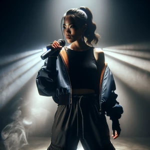 Design a rap album cover for "I Remained an Echo" by Dark Matter...