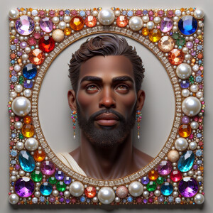 "Create a 3D realistic artwork featuring the phrase 'Jesus Saves...