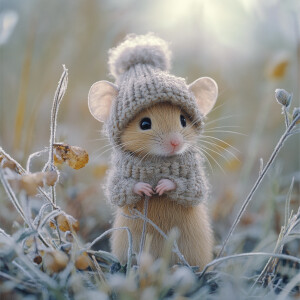 Close-up. in the field, where on dry grasses bright flowers, fro...