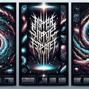 Poster of deathcore band “hyperspace”, design