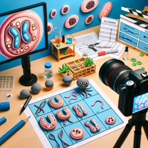 La tarea es realizar un vídeo en stopmotion de la Mitosis y Meio...