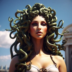 Medusa looking pretty on a sunny day. Realistic. Beautiful.