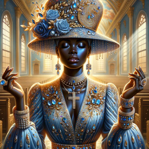 Create an illustration that embodies spirituality and a deep con...
