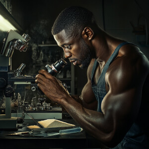 Make it happen Man, a tall African American muscular Nigerian ma...