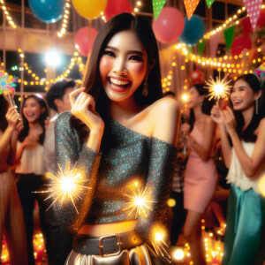 Thai girl in the party