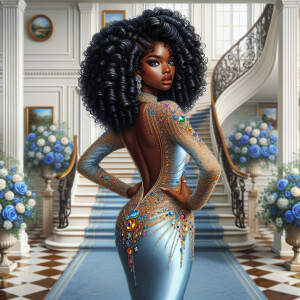 hyper realistic air brushed oil painting art image of a beautifu...