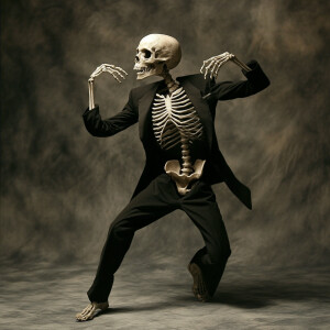 A skeleton hitting the most devious dance move possible