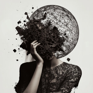 woman in space losing her mind duebtibthe constant void of lonel...