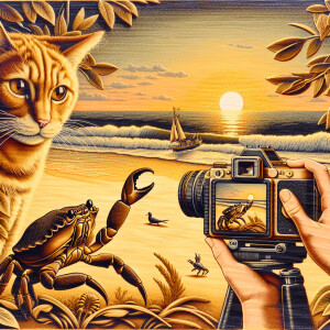 A gorgeous American woman with a Cannon camera photographing a n...