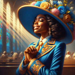 create a realistic airbrushed illustration of an African America...