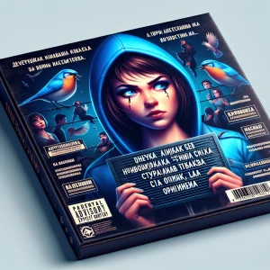 Design a rap album cover " ДЕВУШКА НАЗЫВАЮЩАЯ СЕБЯ ПТИЧКА ВОРОВК...