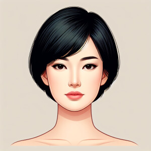 yukari yukino, short hair, black hair