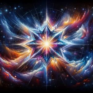 Create a professional-grade artwork depicting a 15-dimensional c...