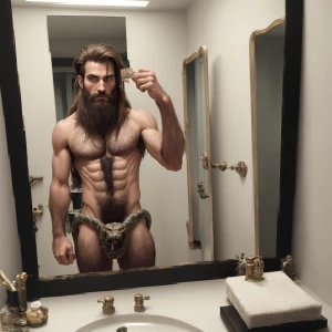 And he was fullynake toned hairy well groomed man exudig confide...