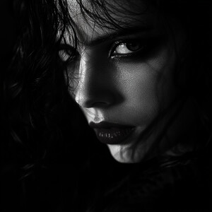 Born of dusk and shadow, she walks the line between worlds—a Dha...