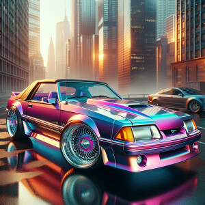 1992 Ford mustang ,convertible , candy indiresent metallic burpl...