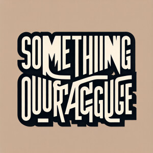 The words “SOMETHING OUTRAGEOUS“ in the style of Nine Inch Nails...