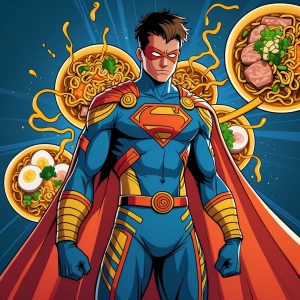 Create an image of a superhero whose costume and powers are insp...