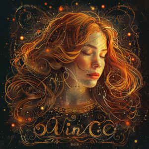 Illustrate a steampunk version of the zodiac sign Virgo, featuri...