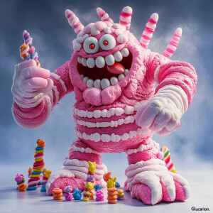 Ultra realistic, ,  realistic . (In the candy land,  there's a c...