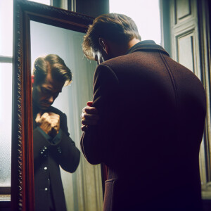 The man in the mirror can't look at me because he's guilty, ultr...