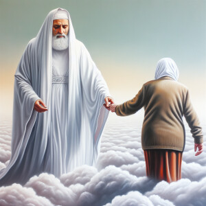 Create a hyper-realistic acrylic painting of Jesus with a tear i...