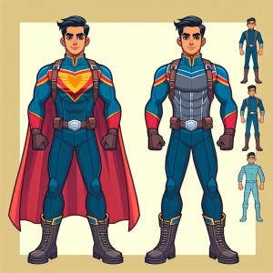 Create me a cartoon character for a superhero movie that im maki...