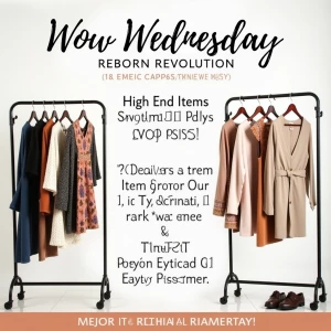 Design a captivating thumbnail for the "WOW Wednesday" Poshmark...