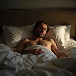 He is completely out neiked the bed showinoffthatnicedicof him i...
