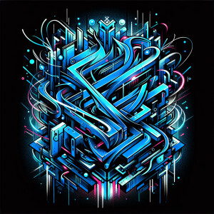 dynamic graffiti-inspired vector t-shirt design, frontal perspec...