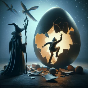 They say if an egg is cracked from the outside, life ends. If it...