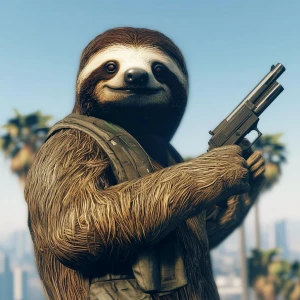 Sloths slerf meme,put a frog, GTA style