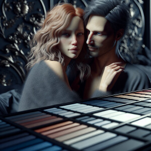 50 shades of gray. Photorealistic. High resolution image. Light...