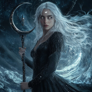 Create a hyperrealistic, cinematic digital art portrait of Selen...