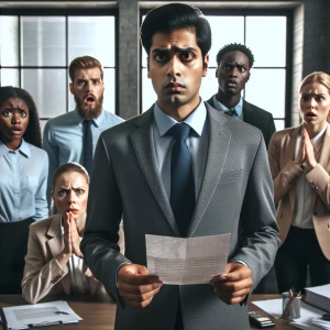 A disgruntled employee quits his job, much to the dismay of his...