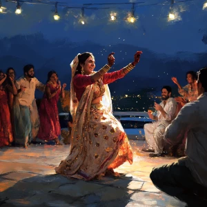 A 44 year old young kashmiri mother-in-law dancing celebrati g w...