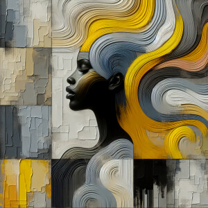 A light, textured mix of white and various shades of gray to add...