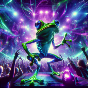 dancing rave frog