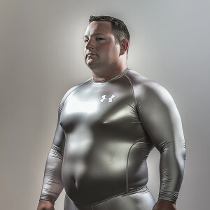 Create a hyper-realistic photograph full male body image scan of...