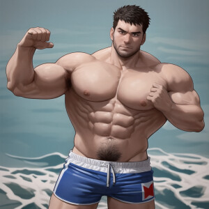 A man of Russian nationality about 30 years old, pumped up, in s...