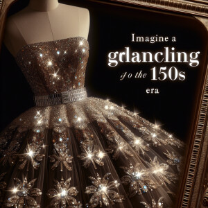 A glittery glamorous 1950s dress