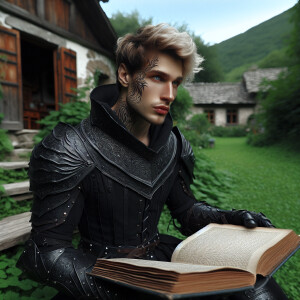 Caranthir-Ar-Fieniel from the Witcher. Black eldritch armor. Pal...