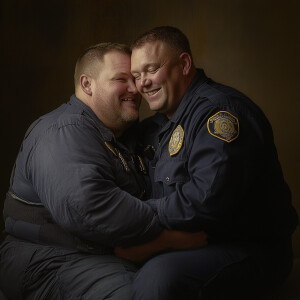 Lifesize digital photography portrait of a best male romantic bu...