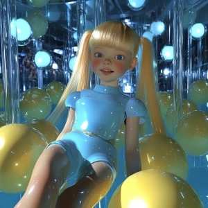 Yellow balls and pink dolls —sref 3