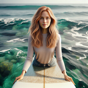 High resolution, photorealistic image. Light ginger haired femal...