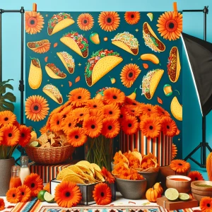 Modern fun thanksgiving background to stand in front of with tac...