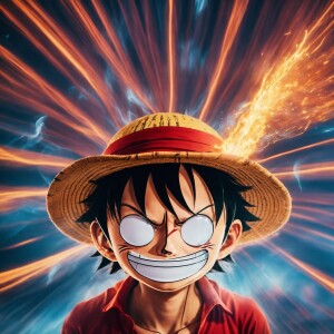 Luffy using his powers
