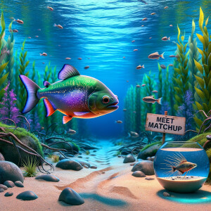 Realistic
Ocean
Cute Purple neon green piranha with no teeth....