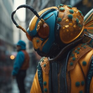 Design a series of hyper-realistic 3D insect characters with dis...