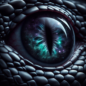 a highly detailed snake eye . The eye should be open wide, with...